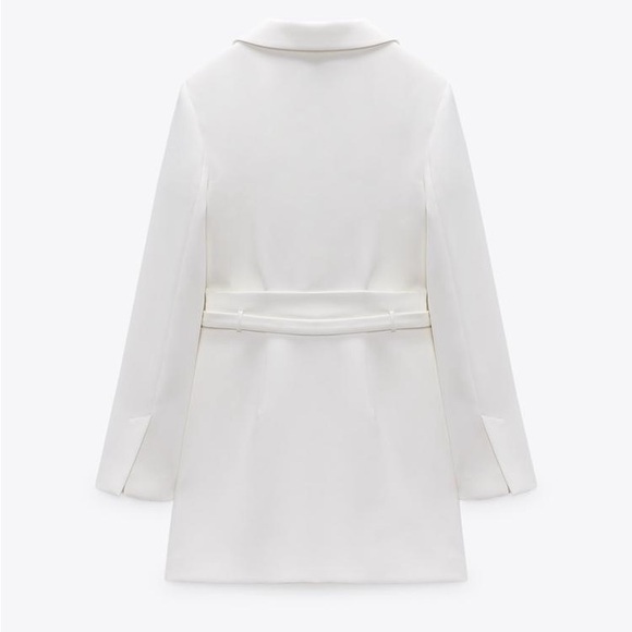 Zara White Mini Dress Blazer Dress Size S - Picture 7 of 14